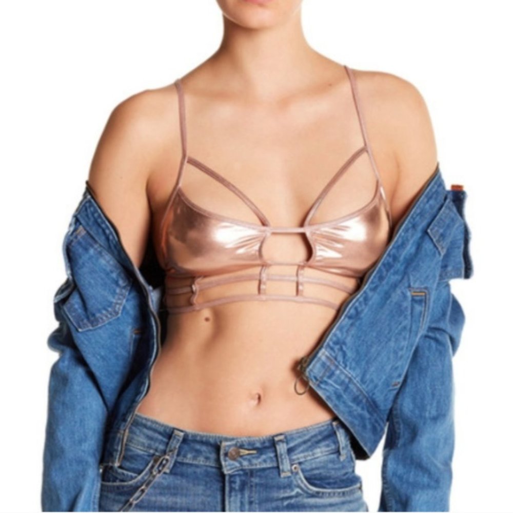 NWT One Teaspoon Rose Gold Superman Bodice Top XXS